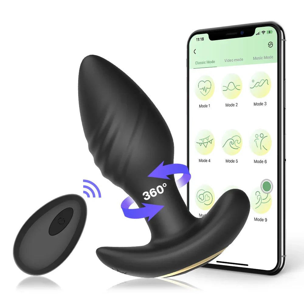 10 Speeds Rotating Anal Vibrator Butt Plug Men Prostate Massager Anal Stimulator Female Masturbator Adult Sex Toys for Women Gay - My Store10 Speeds Rotating Anal Vibrator Butt Plug Men Prostate Massager Anal Stimulator Female Masturbator Adult Sex Toys for Women Gaythai - adultMy StoreAPP and remote10 Speeds Rotating Anal Vibrator Butt Plug Men Prostate Massager Anal Stimulator Female Masturbator Adult Sex Toys for Women Gay