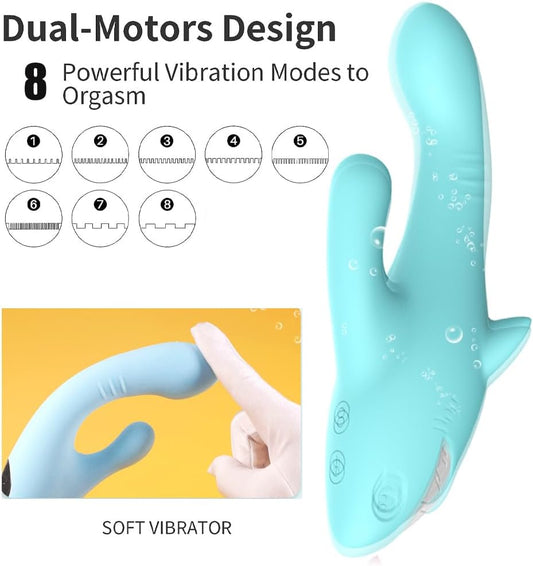 Super Quiet Portable Massage Device Deep Massager Rechargeable with Handheld Electric High Intensity. Electric Vibrators Massagers for Portable Full Body Relaxation Vibrating Massage Tools (Blue)