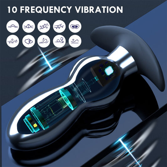 Anal Butt Plug Prostate Massager รีโมทคอนโทรลไร้สายสวมใส่ Vibrating Anal Plug เซ็กซ์ทอยสำหรับผู้หญิงผู้ชายเกย์