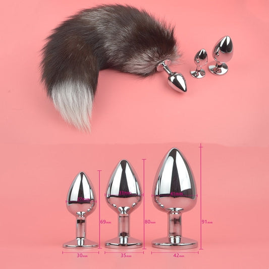 Anal Plug Anal Sex Toys Sex Toys Anal Bunny Sex Toys Stainless Steel Bunny Tail Hairy Anal Plug Tail Anal Toy