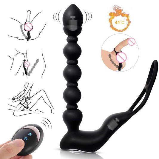BODYPRO Male Prostate Massage Vibrator Penis Vibrator Ring Anal Plug Stimulator Butt Plug Delay Ejaculation Ring Toy for Men