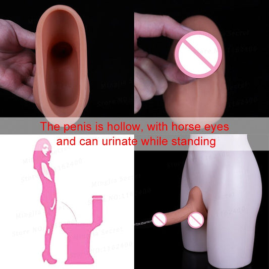 ใหม่หญิงยืนปัสสาวะสวมใส่ซิลิโคน Dildo กางเกงอวัยวะเพศชายแขนผู้ใหญ่เซ็กซ์ทอยสำหรับ Man ผู้หญิงเลสเบี้ยน