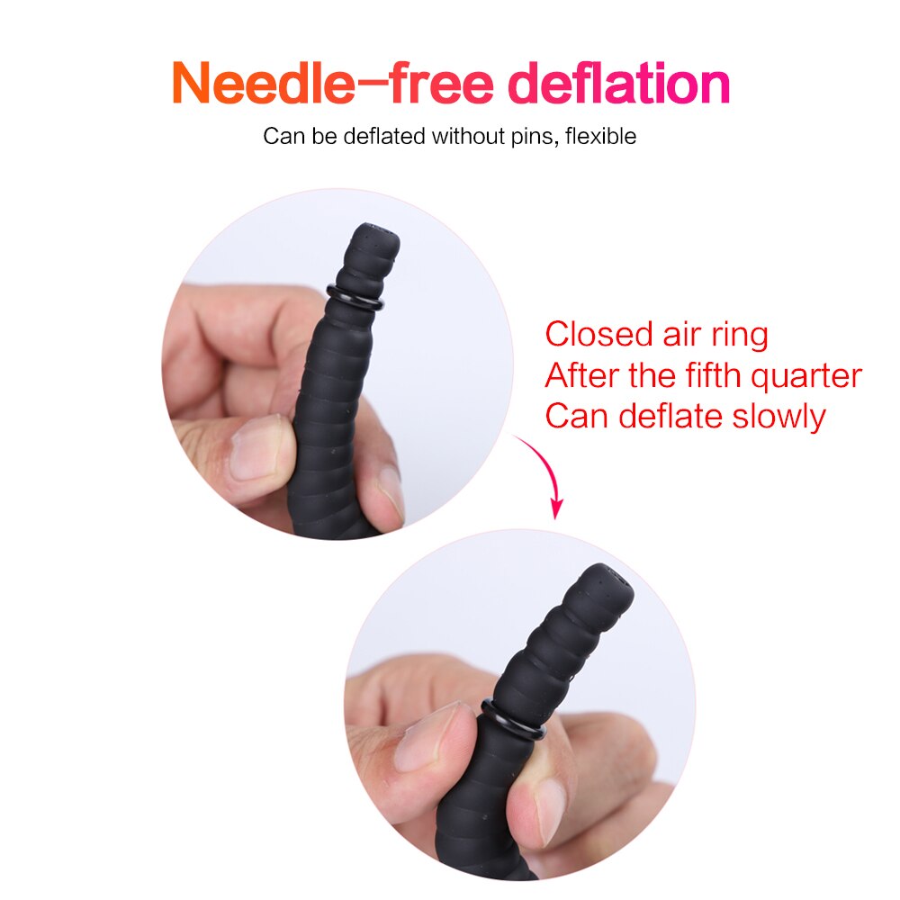 Erotic Toy Anus Expander Inflatable Butt Plug Anal Beads with Rings Man Prostate Massager Male Deep Anus Expandable Plug Sex Toy