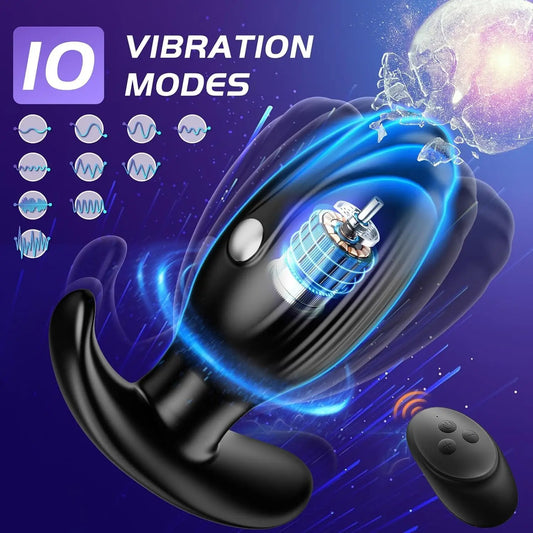 Electric Shock Anal Plug Vibrator Prostate Massager Wireless Buttplug 10 Vibrating & 3 Pulsed Modes Sex Toys for Couple Gay Women
