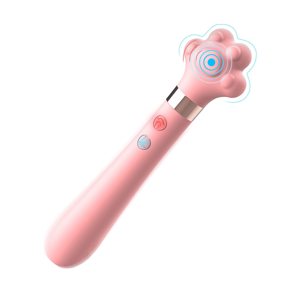 Soft น่ารัก Cat Claw Double Vibrator ซิลิโคนกันน้ำ Wand Masturbator เพศของเล่นสำหรับหญิงช่องคลอด G-Spot Anal นวด Shop