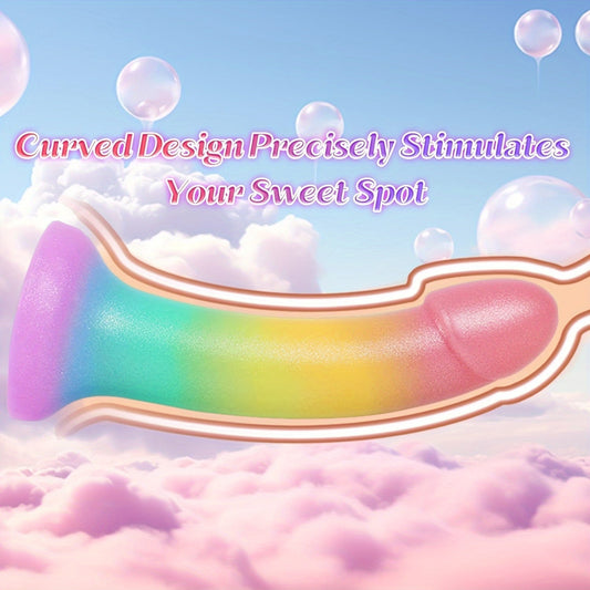 Liquid Silicone Soft Dildo. 7 Strap On G Spot Anal Suction Cup Dildos for Women Pleasure. Pink Purple Fantasy Thin Women Adult Sex Toys Dildos for Beginner. Jelly Smooth Penis Female Sex Toy