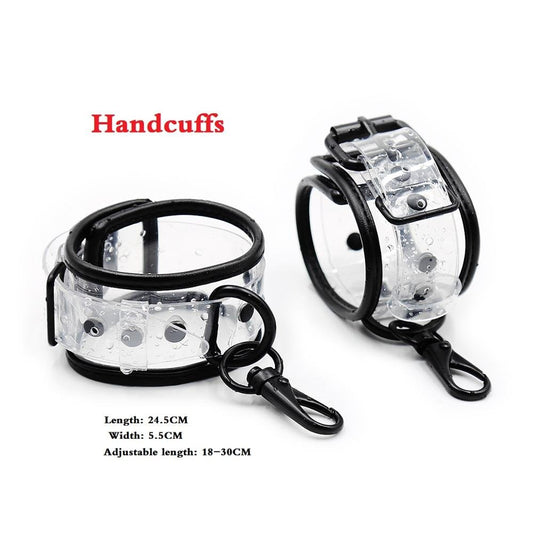 Adjustable Transparent PVC Handcuffs Ankle Cuffs Collar Neck Manacle BDSM Bondage Restraints Shackles Fetish Sex Toy for Couples - My StoreAdjustable Transparent PVC Handcuffs Ankle Cuffs Collar Neck Manacle BDSM Bondage Restraints Shackles Fetish Sex Toy for Couples33sextoysMy StoreYMQ146-CollarYMQ146 - CollarAdjustable Transparent PVC Handcuffs Ankle Cuffs Collar Neck Manacle BDSM Bondage Restraints Shackles Fetish Sex Toy for Couples