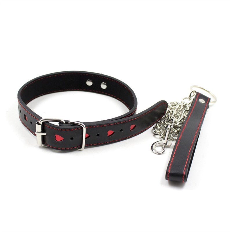 BDSM Adjustable PU Leather Chain Collar with Leash Sex Bondage Fetishs Necklace Adult Game for Woman Neck Ring Sex Toys - My StoreBDSM Adjustable PU Leather Chain Collar with Leash Sex Bondage Fetishs Necklace Adult Game for Woman Neck Ring Sex Toys33sextoysMy StoreBlackBlackBDSM Adjustable PU Leather Chain Collar with Leash Sex Bondage Fetishs Necklace Adult Game for Woman Neck Ring Sex Toys