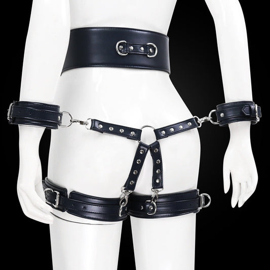 BDSM Sex Toy PU Leather Bondage Set Include Handcuffs.Belt. Legcuffs. Center Connection. Adult Toys Sex Bondage Toys for Women - My StoreBDSM Sex Toy PU Leather Bondage Set Include Handcuffs.Belt. Legcuffs. Center Connection. Adult Toys Sex Bondage Toys for Women33sextoysMy StoreWine redWine redBDSM Sex Toy PU Leather Bondage Set Include Handcuffs.Belt. Legcuffs. Center Connection. Adult Toys Sex Bondage Toys for Women