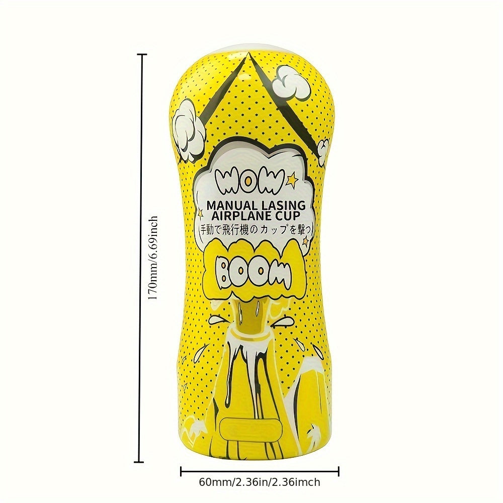 เครื่องมือช่วยกระตุ้นสำหรับผู้ชายแบบใช้มือ (Manual Lasing Airplane Cup): วัสดุ TPE เหมาะสำหรับการล้างด้วยมือ ไม่ต้องใช้ไฟฟ้า