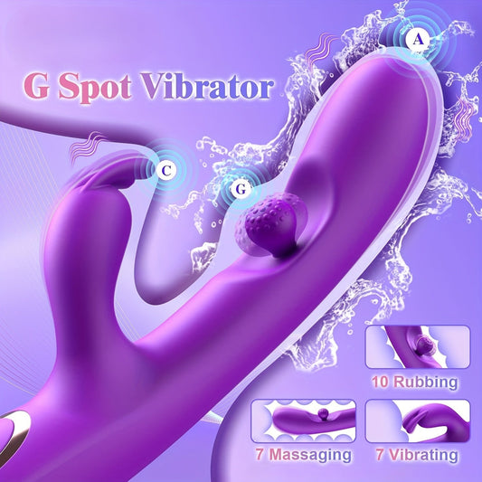 G Spot Vibrator Sex Toys - 3 In 1 Adult Sex Toys With 10 Rubbing & 7 Vibrating & 7 Massaging. Clitoral Stimulator Dildo Rabbit Vibrators Women Sex Toy For Female And Couples Pleasure. Violet - My StoreG Spot Vibrator Sex Toys - 3 In 1 Adult Sex Toys With 10 Rubbing & 7 Vibrating & 7 Massaging. Clitoral Stimulator Dildo Rabbit Vibrators Women Sex Toy For Female And Couples Pleasure. Violetthai - adultMy StorePurpleG Spot Vibrator Sex Toys - 3 In 1 Adult Sex Toys With 10 Rubbing & 7 Vibrating & 7