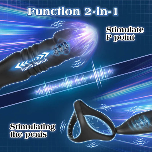 Male Thrusting Prostate Massager Butt Plug for Men APP Control Telescopic Anal Plug Prostate Vibrator for Gay Sex Toy for Men - My StoreMale Thrusting Prostate Massager Butt Plug for Men APP Control Telescopic Anal Plug Prostate Vibrator for Gay Sex Toy for Menthai - adultMy StoreAP83 - APP - BKMale Thrusting Prostate Massager Butt Plug for Men APP Control Telescopic Anal Plug Prostate Vibrator for Gay Sex Toy for Men