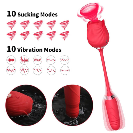 Rose Clitoral Sucking Vibrator with Vibrating Egg Vaginal Anal Stimulator Breast Nipple Massager Oral Sex Toy for Women - My StoreRose Clitoral Sucking Vibrator with Vibrating Egg Vaginal Anal Stimulator Breast Nipple Massager Oral Sex Toy for Women33sextoysMy StoreA PinkA PinkRose Clitoral Sucking Vibrator with Vibrating Egg Vaginal Anal Stimulator Breast Nipple Massager Oral Sex Toy for Women