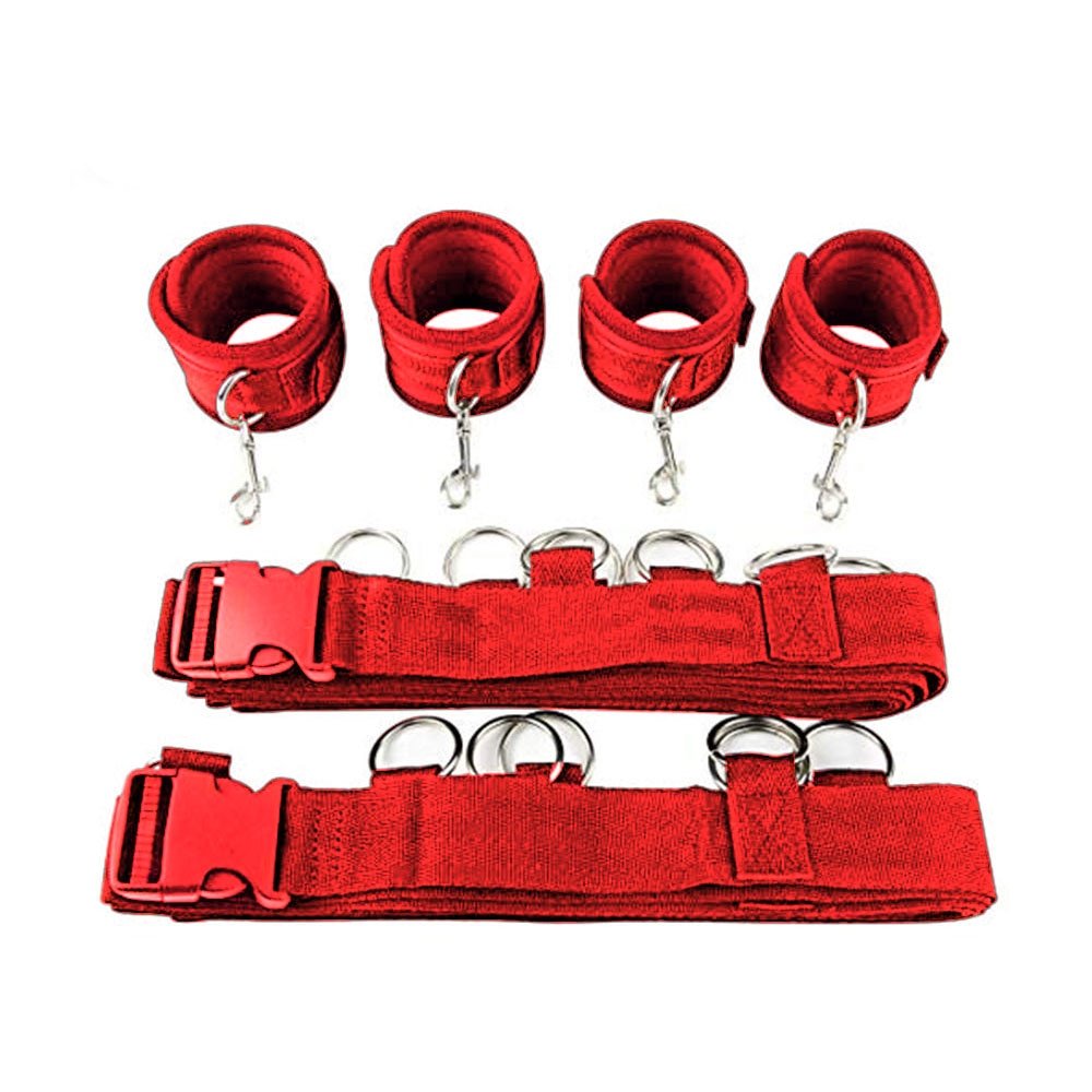 Sexy Hot Erotic Slave Adult Games Straps Restraints To The Bed Sex Toys for Women Handscuff Neck & Ankle Cuffs BDSM Bondage Set - My StoreSexy Hot Erotic Slave Adult Games Straps Restraints To The Bed Sex Toys for Women Handscuff Neck & Ankle Cuffs BDSM Bondage Set33sextoysMy Store669 - redSexy Hot Erotic Slave Adult Games Straps Restraints To The Bed Sex Toys for Women Handscuff Neck & Ankle Cuffs BDSM Bondage Set