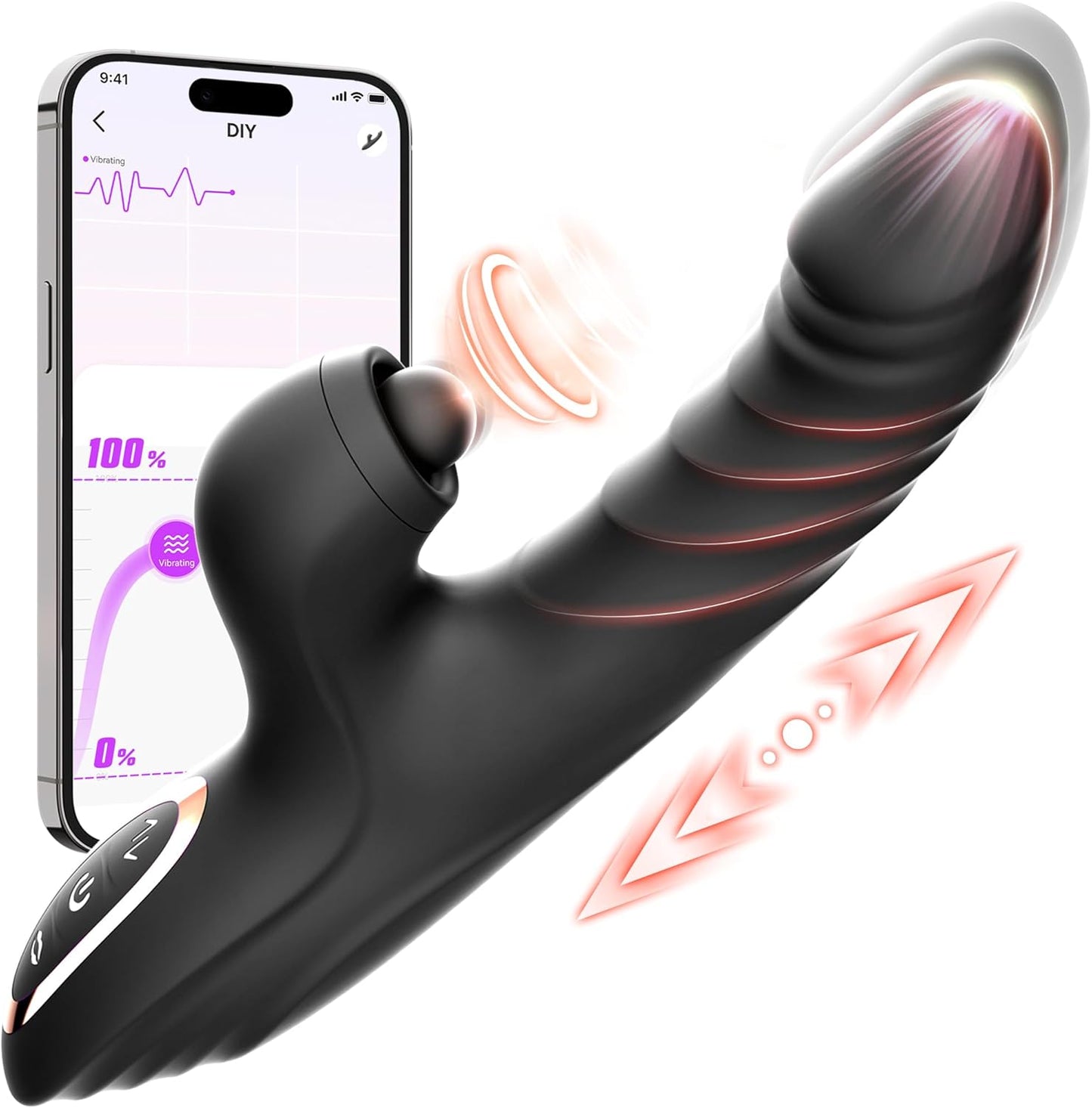 Vibrator Thrusting Dildo for Women Toendi G Spot Vibrator Clitoral Stimulator Sex Toys Dildos Vibrator with 10 Vibration 7 Thrust Mode with Licking. Rabbit Vibrators Adult Sex Toy for Women and Couple - My StoreVibrator Thrusting Dildo for Women Toendi G Spot Vibrator Clitoral Stimulator Sex Toys Dildos Vibrator with 10 Vibration 7 Thrust Mode with Licking. Rabbit Vibrators Adult Sex Toy for Women and Couplethai - adultMy StoreY - blackVibrator Thrusting Dildo for Women Toendi G Spot Vibrator Cl