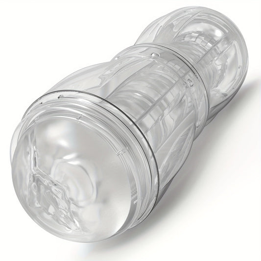 Mesterstar Dual Open Ended 360° Rotating Male Masturbators Stroker Sleeve. Pocket Pussy Sex Toys for Adult with 3D Crystal Realistic Textured Vagina Male Masturbators Cup