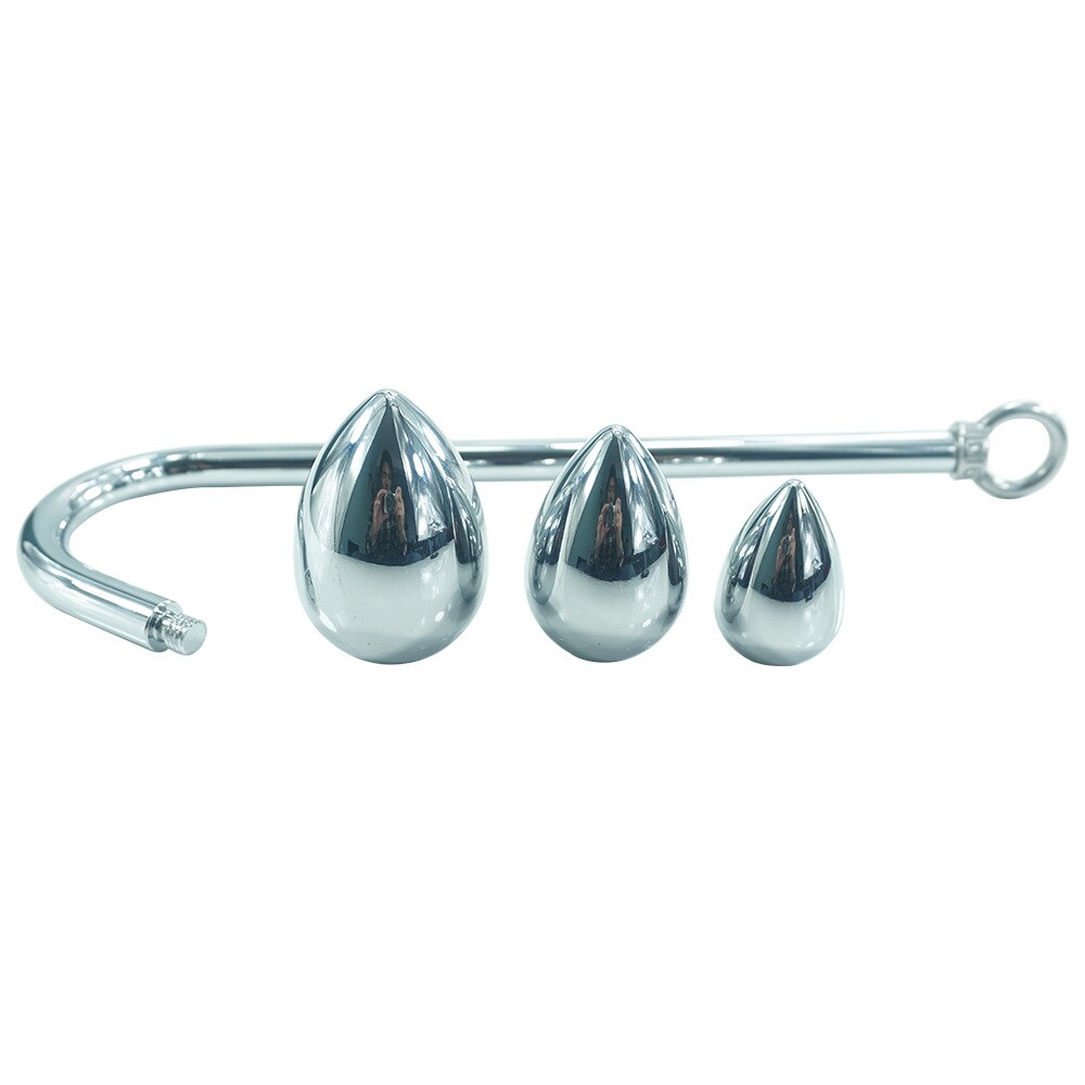 Anal Hook Metal Butt Plug with Ball Anal Plug Dilator Multifunctional Masturbation Butt Sex Toys