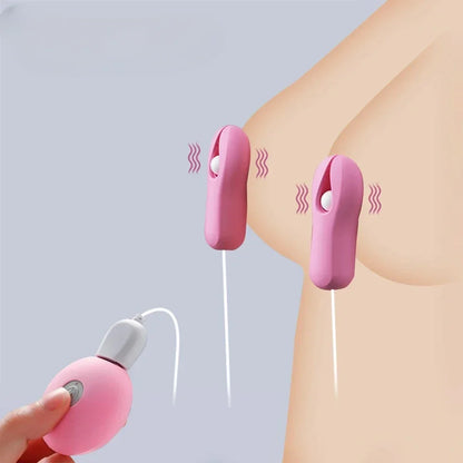 10 Modes Electric Nipple Clamp Breast Massage Vibrator Enhancer Bondage Adult Stimulator Sex Toys for Women Couples Female