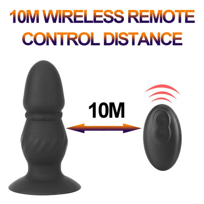 10 Speeds G-Spot Stimulation Bead Dildo Vibrator Remote Control Anus Vibrating Dildo Prostate Massager Vibrator Sex Toys for Men