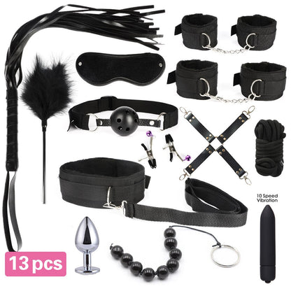 13pcs/set SM Bondage Restraint G Spot Vibrators Adult Game Props Women Sex Toy Noylon Handcuffs Clit Stimulator Adult Sex Shop - My Store13pcs/set SM Bondage Restraint G Spot Vibrators Adult Game Props Women Sex Toy Noylon Handcuffs Clit Stimulator Adult Sex Shop33sextoysMy Store7 pcs set7 pcs set13pcs/set SM Bondage Restraint G Spot Vibrators Adult Game Props Women Sex Toy Noylon Handcuffs Clit Stimulator Adult Sex Shop