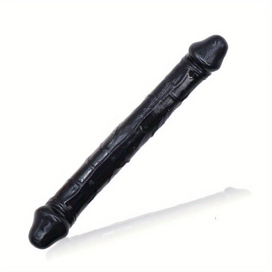 Double-Headed Dragon Phallus Simulation: Black TPE Dildo. 9.25inch. Suitable for Hand Washing - New Age Adult sex toys