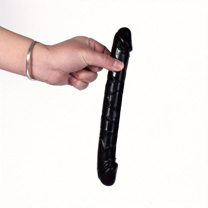 Double-Headed Dragon Phallus Simulation: Black TPE Dildo. 9.25inch. Suitable for Hand Washing - New Age Adult sex toys