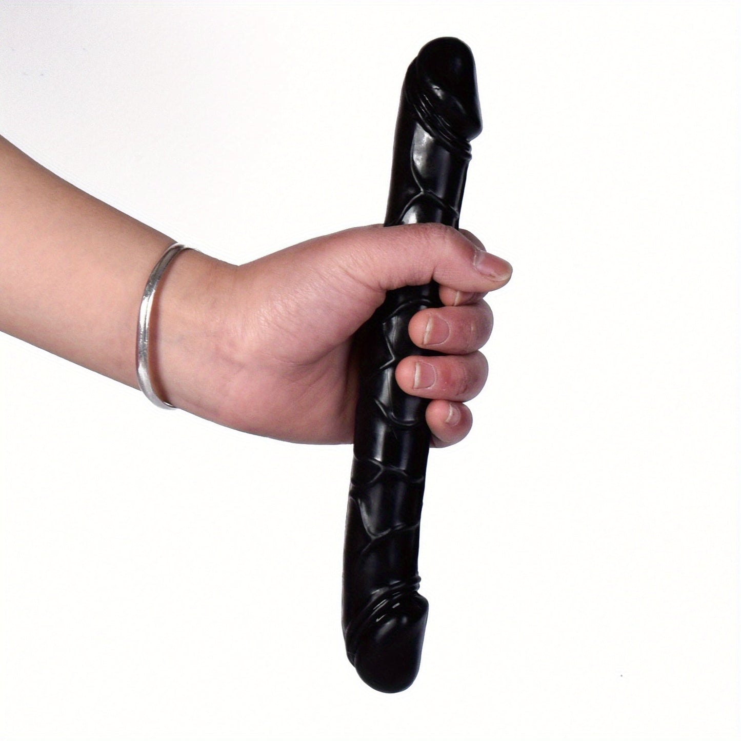 Double-Headed Dragon Phallus Simulation: Black TPE Dildo. 9.25inch. Suitable for Hand Washing - New Age Adult sex toys