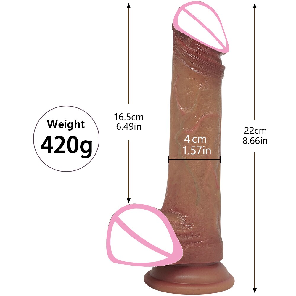 18-inch soft realistic dildo made of medical grade silicone for adult sex toys
