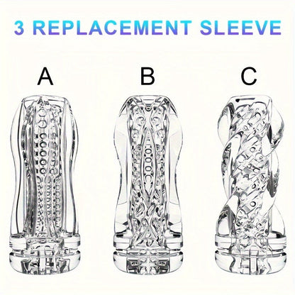 Male Masturbation Cup Massage Sleeve Sex Toy Portable Crystal Vaginal Mouth Sleeve Transparent Vaginal Easy To Clean Transparent Vaginal Male Sex Toys