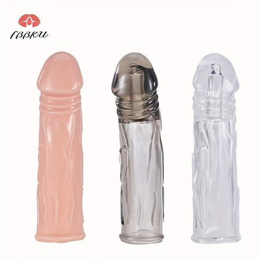 1pcs Men's Flesh Color Or Crystal Adult Sex Toy Penis Cover Sleeve Penis Extender Reusable Delay Ejaculation Add More Fun And Excitement For Men Women Couples - My Store1pcs Men's Flesh Color Or Crystal Adult Sex Toy Penis Cover Sleeve Penis Extender Reusable Delay Ejaculation Add More Fun And Excitement For Men Women Couplesthai - adultMy StoreTransparent white1pcs Men's Flesh Color Or Crystal Adult Sex Toy Penis Cover Sleeve Penis Extender Reusable Delay Ejaculation Add More Fun And Excitement