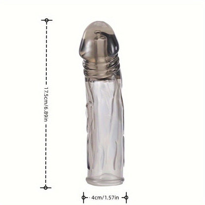 1pcs Men's Flesh Color Or Crystal Adult Sex Toy Penis Cover Sleeve Penis Extender Reusable Delay Ejaculation Add More Fun And Excitement For Men Women Couples - My Store1pcs Men's Flesh Color Or Crystal Adult Sex Toy Penis Cover Sleeve Penis Extender Reusable Delay Ejaculation Add More Fun And Excitement For Men Women Couplesthai - adultMy StoreTransparent Black1pcs Men's Flesh Color Or Crystal Adult Sex Toy Penis Cover Sleeve Penis Extender Reusable Delay Ejaculation Add More Fun And Excitement