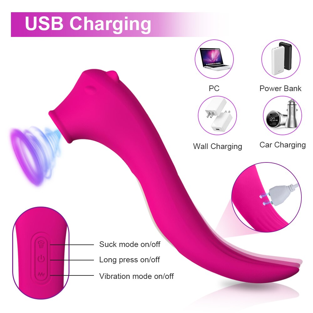 2มอเตอร์ Clit Sucker Vibrator หัวนม Clitoris ที่มีประสิทธิภาพ Stimulator G-Spot Massager Dildo หญิงเซ็กซ์ทอยสินค้าผู้หญิงผู้ใหญ่