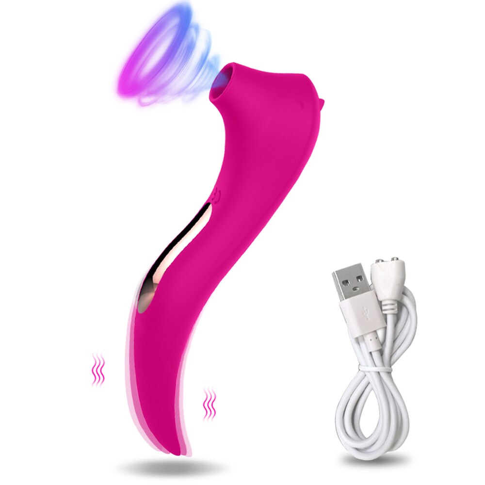 2มอเตอร์ Clit Sucker Vibrator หัวนม Clitoris ที่มีประสิทธิภาพ Stimulator G-Spot Massager Dildo หญิงเซ็กซ์ทอยสินค้าผู้หญิงผู้ใหญ่