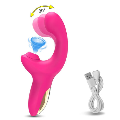 20ความเร็วที่มีประสิทธิภาพ Dildo Vibrator หญิง Clit Sucker Clitoris Stimulator เลียนแบบนิ้วมือ Wiggling เซ็กซ์ทอยสำหรับสตรี