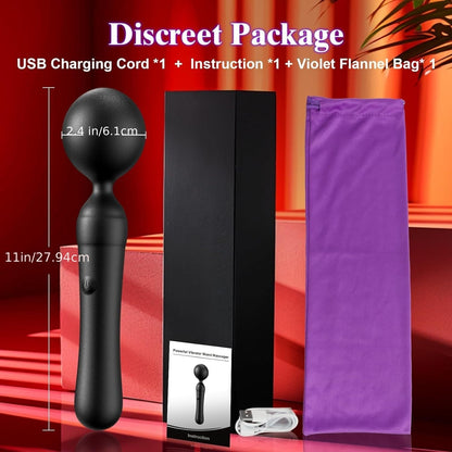 AV Wand Vibrator Handheld Magic Cordless Massager. Full Silicone Waterproof Vibrator Women Sex Toys for Clitoral Nipple Massage. Rechargeable Quiet Powerful Adult Sex Toys & Games for Couple Pleasure