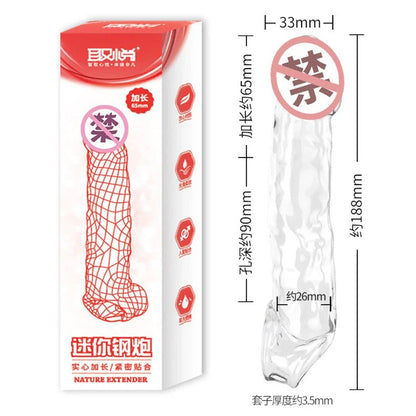 25CM Large Penis Extension Sleeve Reusable Soft and Stretchable Delayed Ejaculation Condoms Male Dildo Extender Male Sex Toys - My Store25CM Large Penis Extension Sleeve Reusable Soft and Stretchable Delayed Ejaculation Condoms Male Dildo Extender Male Sex Toysthai - adultMy StoreS (188mm)Transparent25CM Large Penis Extension Sleeve Reusable Soft and Stretchable Delayed Ejaculation Condoms Male Dildo Extender Male Sex Toys