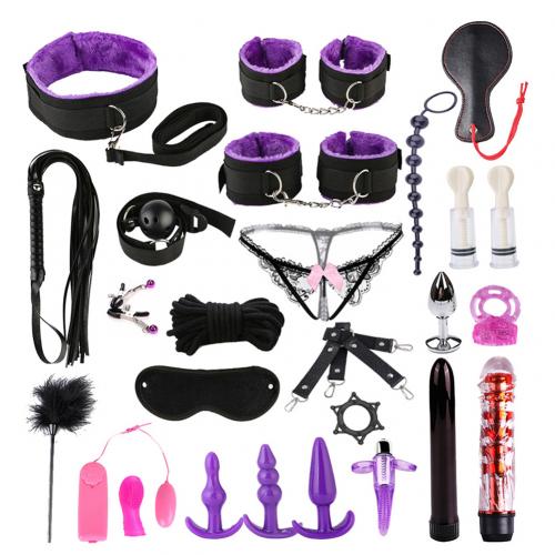 26Pcs Sexy Lace - up Briefs Bondage Handcuffs Blindfold Couple Sex Toys Tool Kit BDSM Bondage Set Flirting Toys for Couple Slave - My Store26Pcs Sexy Lace - up Briefs Bondage Handcuffs Blindfold Couple Sex Toys Tool Kit BDSM Bondage Set Flirting Toys for Couple Slave33sextoysMy StorePurplePurple26Pcs Sexy Lace - up Briefs Bondage Handcuffs Blindfold Couple Sex Toys Tool Kit BDSM Bondage Set Flirting Toys for Couple Slave