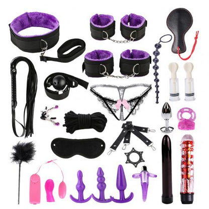26Pcs Sexy Lace - up Briefs Bondage Handcuffs Blindfold Couple Sex Toys Tool Kit BDSM Bondage Set Flirting Toys for Couple Slave - My Store26Pcs Sexy Lace - up Briefs Bondage Handcuffs Blindfold Couple Sex Toys Tool Kit BDSM Bondage Set Flirting Toys for Couple Slave33sextoysMy StorePurplePurple26Pcs Sexy Lace - up Briefs Bondage Handcuffs Blindfold Couple Sex Toys Tool Kit BDSM Bondage Set Flirting Toys for Couple Slave