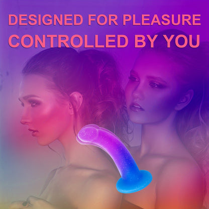 5.5 Soft Silicone Dildo - Flexible Anal Plug with Suction Cup for Hands-Free Play. Beginner-Friendly. Latex-Free Adult Sex Toy for Women and Couples