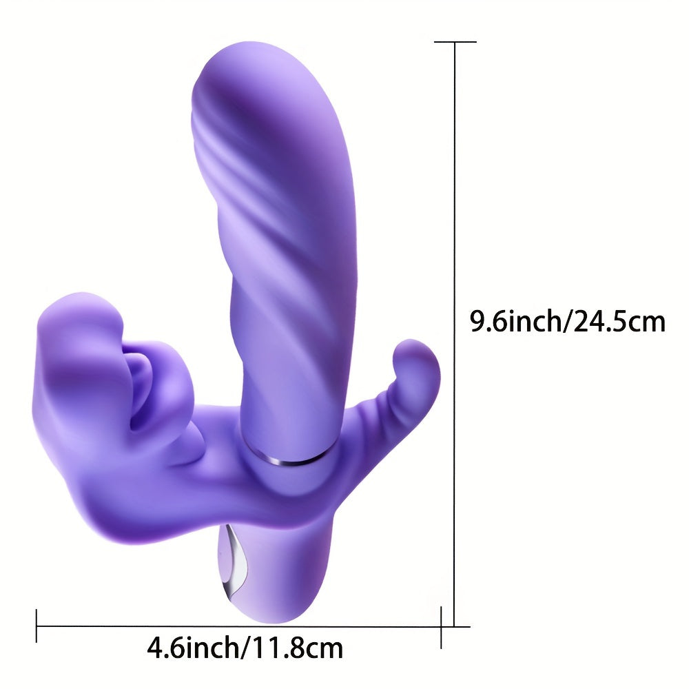 3-in-1 Female Tongue Licking Vibrator. Powerful Vibrator. 5-frequency Vibration/Retraction/Tongue Licking. Female Sex Toys. Couple Sex Toys. Female Masturbation Alone. G-spot Vibrator for Women