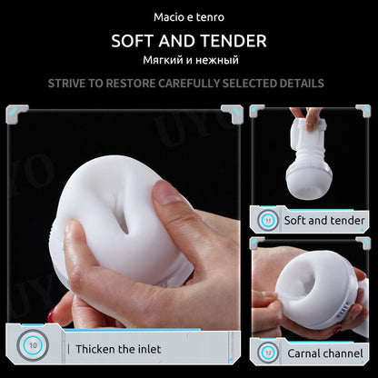 Men's Vibrator, Sex Toy for Male Masturbation, with Telescopic LCD Camera