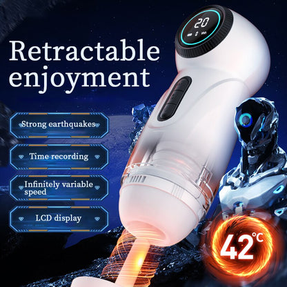 Men's Vibrator, Sex Toy for Male Masturbation, with Telescopic LCD Camera