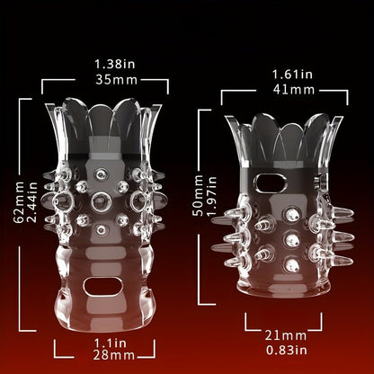 2pcs Men's Wolf Teeth Penis Sleeve Penis Cover Add More Fun And Excitement For Men Women Couples - My Store2pcs Men's Wolf Teeth Penis Sleeve Penis Cover Add More Fun And Excitement For Men Women Couplesthai - adultMy StoreTransparent2pcs Men's Wolf Teeth Penis Sleeve Penis Cover Add More Fun And Excitement For Men Women Couples