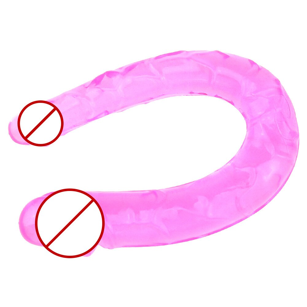 3 Colors U Shape Soft Jelly Double Dildos Vagina Anal Plug Artificial Penis Sexy Toys for Couples Women Gay Lesbian Masturbators