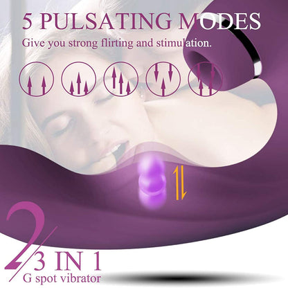 3-In-1ดูดเร้าใจ Vibrator ที่มีประสิทธิภาพ Clitoral กระตุ้นช่องคลอดเซ็กซ์ทอยสำหรับสตรี