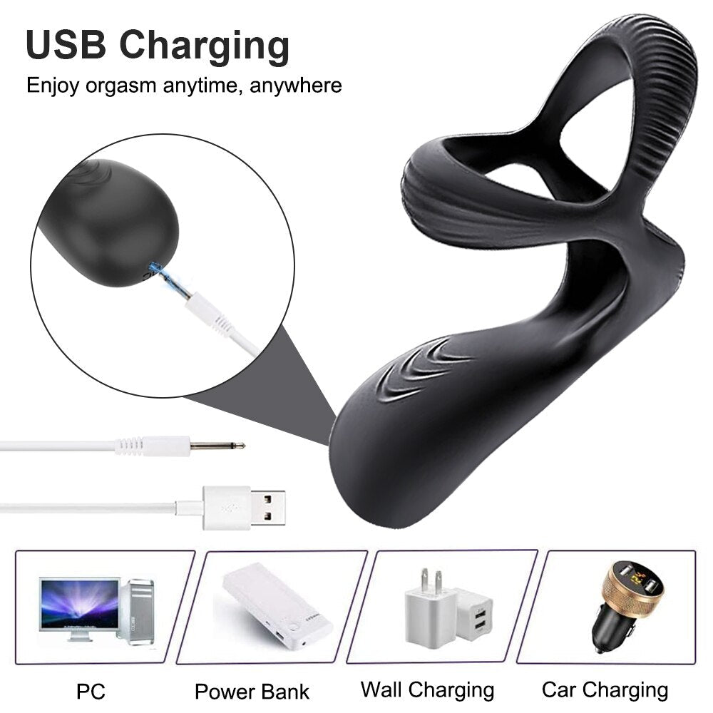 3 In 1 Vibrating Cock Ring Male Vibrator Penis Ring Delay Ejaculation Cockring Perineum Stimulator Sex Toys for Men Adult Goods - My Store3 In 1 Vibrating Cock Ring Male Vibrator Penis Ring Delay Ejaculation Cockring Perineum Stimulator Sex Toys for Men Adult Goods33sextoysMy StoreChina-SJH12-BOXSJH12 - BOX3 In 1 Vibrating Cock Ring Male Vibrator Penis Ring Delay Ejaculation Cockring Perineum Stimulator Sex Toys for Men Adult Goods