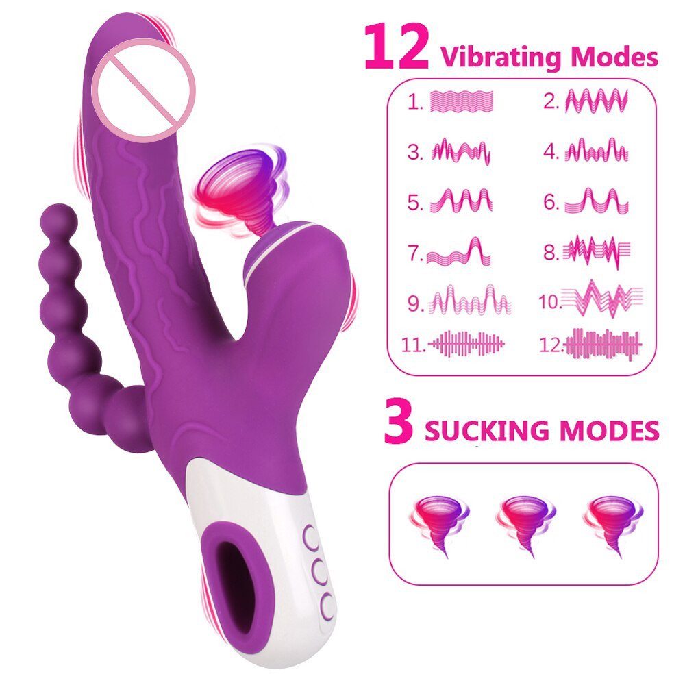 3 IN 1 Vibrator Clitoris Sucker Anal Vagina Stimulator 12 Speed Vibrating Dildo 3 Mode Oral Vacuum Sucking Sex Toys for Women - My Store3 IN 1 Vibrator Clitoris Sucker Anal Vagina Stimulator 12 Speed Vibrating Dildo 3 Mode Oral Vacuum Sucking Sex Toys for Women33sextoysMy Store3 IN 1 Vibrator Clitoris Sucker Anal Vagina Stimulator 12 Speed Vibrating Dildo 3 Mode Oral Vacuum Sucking Sex Toys for Women