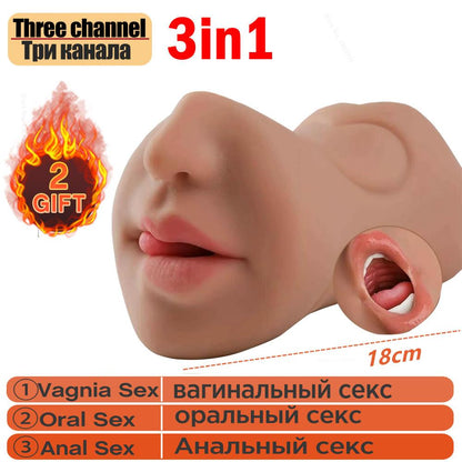 อวัยวะเพศหญิงและทวารหนักสำหรับผู้ชายที่เหมือนจริง 3D สำหรับผู้ชาย อ่อนนุ่มและปลอดภัย สำหรับผู้ใหญ่ 18 ปีขึ้นไป