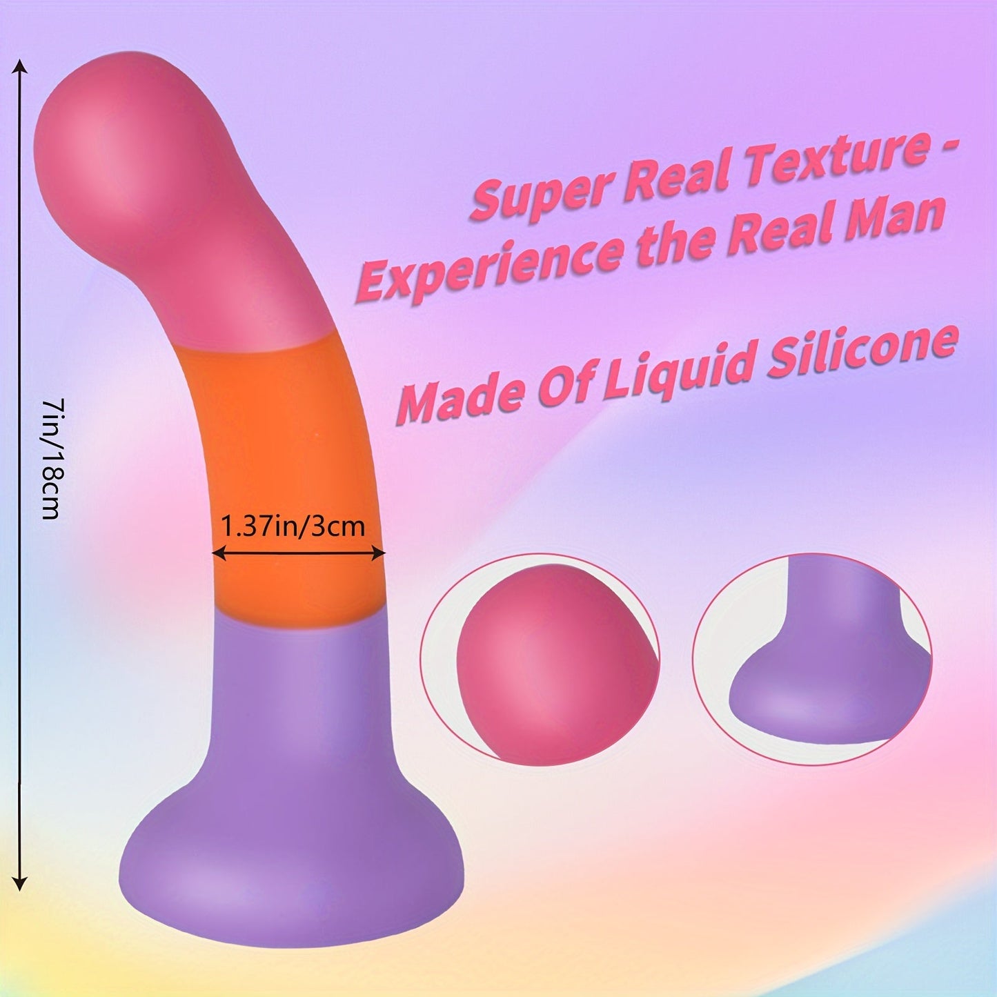 6.1 Liquid Silicone Anal Plug - Realistic Soft Dildo With Strong Suction Cup For Hands-Free G-Spot Stimulation. Latex-Free Adult Sex Toy For Men & Women