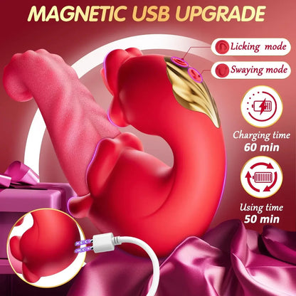 4 in 1 Tongue Swing Thrusting Vibrators Dildo Rose G Spot Clitoral Stimulator Vibrator Adult Sex Toys for Women Couples - My Store4 in 1 Tongue Swing Thrusting Vibrators Dildo Rose G Spot Clitoral Stimulator Vibrator Adult Sex Toys for Women Couplesthai - adultMy StoreRed4 in 1 Tongue Swing Thrusting Vibrators Dildo Rose G Spot Clitoral Stimulator Vibrator Adult Sex Toys for Women Couples